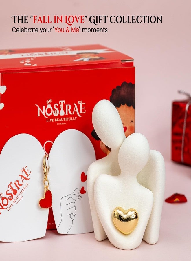 Ekhasa Nostrae by Ekhasa Cute Couples Show Pieces Gift Box for Valentines Day Gift | Romantic Love Showpieces Gift, Birthday Gift | Charm, Pocket Hug Card Heart Gift Box - Image 5